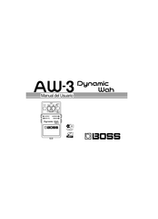 Boss AW-3 Dynamic Wah Manual Del Usuario