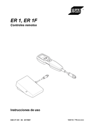 ESAB ER 1 Instrucciones De Uso