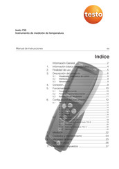 Testo 735 Manual De Instrucciones