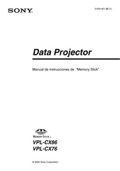 Sony VPL-CX76 Manual De Instrucciones