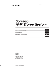 Sony LBT-V3500 Manual De Instrucciones