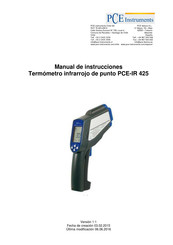 Pce Instruments IR 425 Manual De Instrucciones
