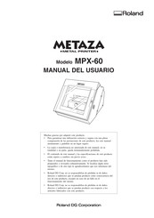 Roland DG METAZA MPX-60 Manual Del Usuario