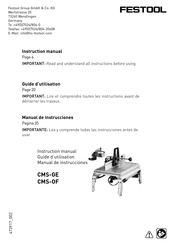 Festool CMS-GE Manual De Instrucciones