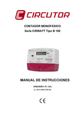 Circutor CIRWATT B 100 Manual De Instrucciones