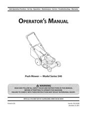 MTD 540 Serie Manual Del Usuario