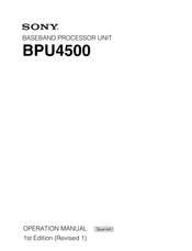 Sony BPU4500 Operación Manual