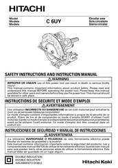 Hitachi Koki C 6UY Manual De Instrucciones