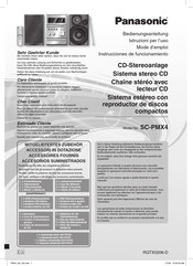 Panasonic SC-PMX4 Instrucciones De Funcionamiento