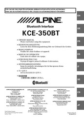 Alpine KCE-350BT Manual De Operación