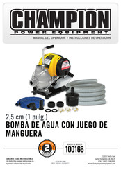 Champion Power Equipment 100166 Manual Del Operador Y Instrucciones De Operación