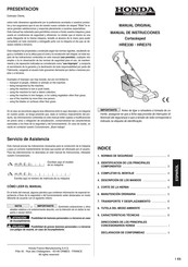 Honda Power Equipment HRE330 Manual De Instrucciones