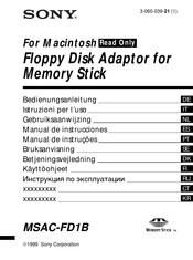 Sony MSAC-FD1B Manual De Instrucciones