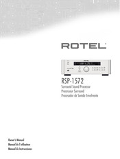 Rotel RSP-1572 Manual De Instrucciones