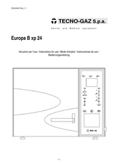 TECHNO-GAZ Europa B xp 24 Instrucciones De Uso