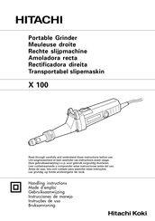 Hitachi Koki X 100 Instrucciones De Manejo