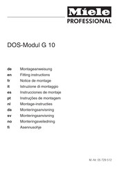 Miele professional DOS G 10 Instrucciones De Montaje