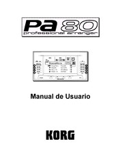 Korg PA80 Manual De Usuario