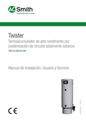 AO Smith Twister TWI 45-200 Manual De Instalación, Usuario Y Servicio