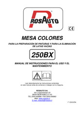 ROSAUTO 250BX Manual De Instrucciones