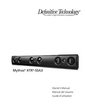 Definitive Technology Mythos XTR-SSA3 Manual Del Usuario