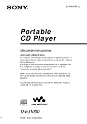 Sony Walkman D-EJ1000 Manual De Instrucciones