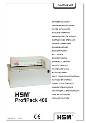 HSM ProfiPack 400 Instrucciones De Servicio