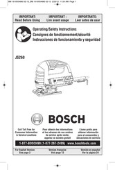 Bosch JS260 Instrucciones De Funcionamiento Y Seguridad