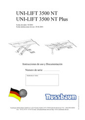 Nussbaum UNI-LIFT 3500 NT Instrucciones De Uso
