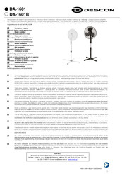 Descon DA-1601 Manual De Instrucciones Con La Carta De Garantía