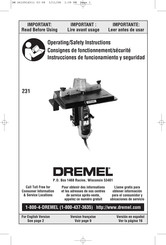 Dremel 231 Instrucciones De Funcionamiento Y Seguridad