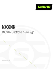 Shure MXCSIGN Manual De Instrucciones