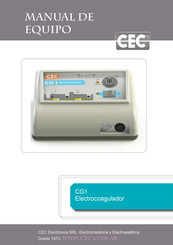 cec CG1 Manual De Equipo