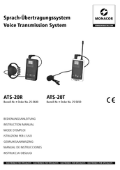 Monacor ATS-20T Manual De Instrucciones