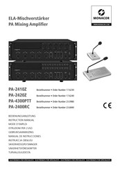 Monacor PA-2400RC Manual De Instrucciones