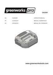 GreenWorks Pro CAC801 Manual Del Operador