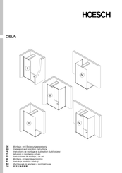 HOESCH CIELA Instrucciones De Montaje