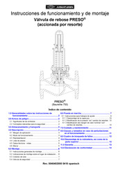 ARMATUREN PRESO 753 Instrucciones De Funcionamiento Y De Montaje