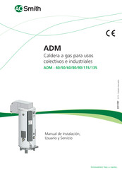 AO Smith ADM-40 Manual De Instalación, Usuario Y Servicio