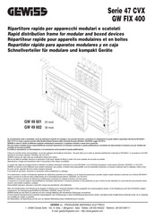 Gewiss 47 CVX Serie Manual De Uso