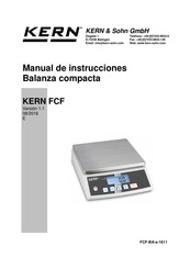 KERN and SOHN FCF Manual De Instrucciones