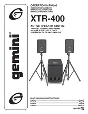 Gemini XTR-400 Manual Del Operador