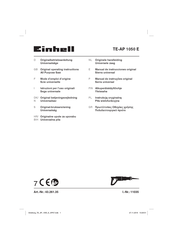 EINHELL TE-AP 1050 E Manual De Instrucciones