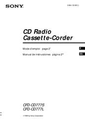 Sony CFD-CD777S Manual De Instrucciones