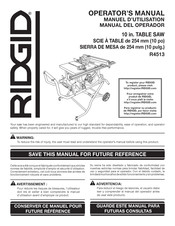 RIDGID R4513 Manual Del Operador