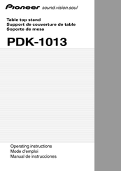 Pioneer PDK-1013 Manual De Instrucciones