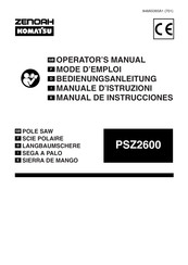 ZENOAH KOMATSU PSZ2600 Manual De Instrucciones