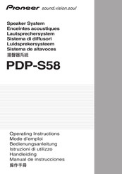 Pioneer PDP-S58 Manual De Instrucciones