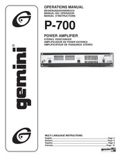 Gemini P-700 Manual Del Operador