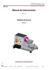 OPTIMUM Maschinen DG 20 Manual De Instrucciones